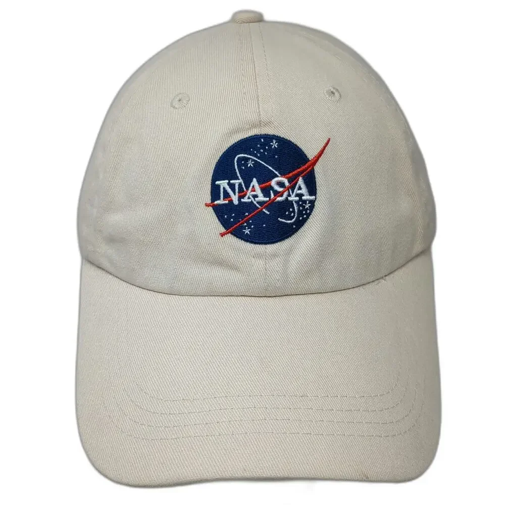 Prairie NASA Meatball Logo Baseball Cap Beige One Size Adjustable Cotton Hat